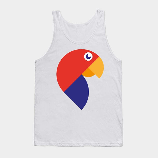 Parrot Pin Design for Boys Men Girls Women Kids Tank Top by Azizshirts